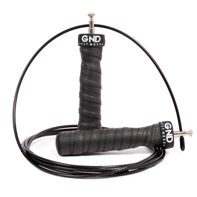 GND SR Speed Skipping Rope // Single Ball Bearing // Jet Black - SR Skipping Rope- GND Fitness