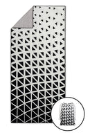 SwiftDry Antibacterial Microfibre Gym Towel + Carry Pouch (Black/White)-1