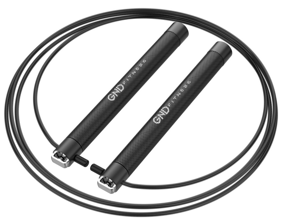 GND RF Alloy Speed Skipping Rope // Double Ball Bearing // Black - RF Skipping Rope- GND Fitness