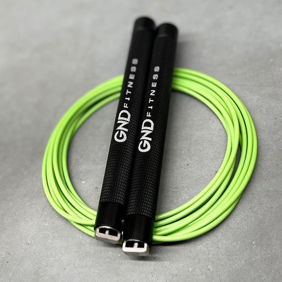 GND RF Alloy Speed Skipping Rope // Double Ball Bearing // Lime Green - RF Skipping Rope- GND Fitness