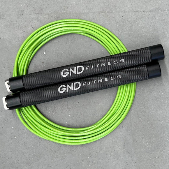 GND RF Alloy Speed Skipping Rope // Double Ball Bearing // Lime Green - RF Skipping Rope- GND Fitness