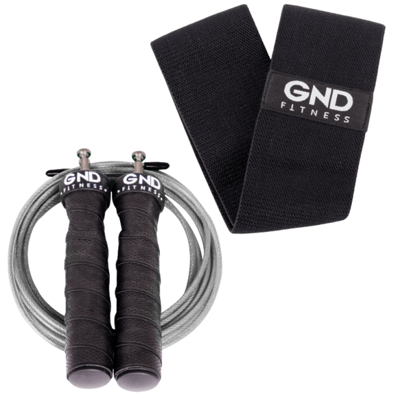 GND Skipping Rope & Fabric Booty Band // Pack - Skipping Rope & Hip Band- GND Fitness