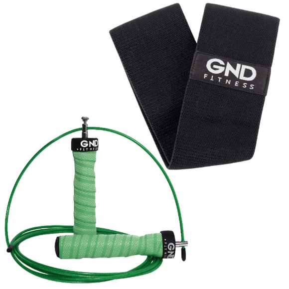 GND Skipping Rope & Fabric Booty Band // Pack - Skipping Rope & Hip Band- GND Fitness