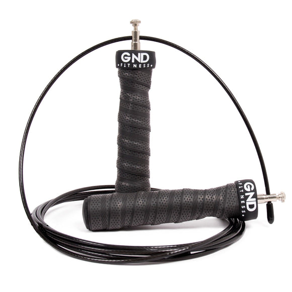 GND SR Speed Skipping Rope // Single Ball Bearing // Jet Black - SR Skipping Rope- GND Fitness