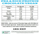GND Vegan Pea/Rice Protein 1kg // Chocolate - Protein- GND Fitness