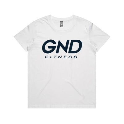 GND Womens Rep Tee // White - Apparel- GND Fitness