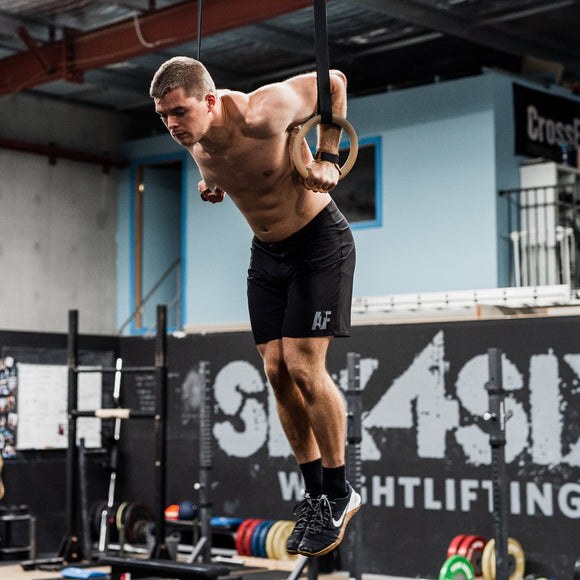 GND Wooden Gymnastic Rings W/ Nylon Bracing Straps - Gym Rings- GND Fitness