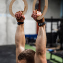 GND Wooden Gymnastic Rings W/ Nylon Bracing Straps - Gym Rings- GND Fitness