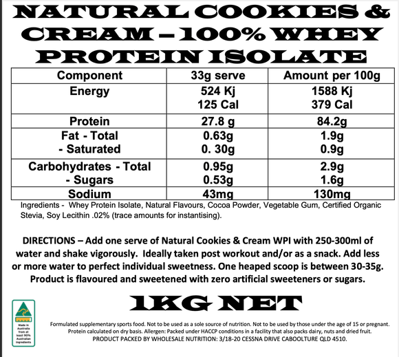 GND WPI Protein 1kg // Cookie's & Cream - Protein- GND Fitness