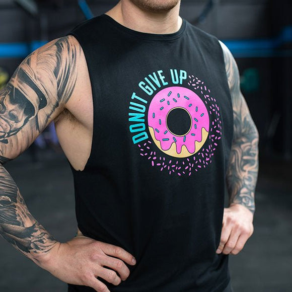 Unisex Muscle Tank // Donut Give Up - Apparel- GND Fitness